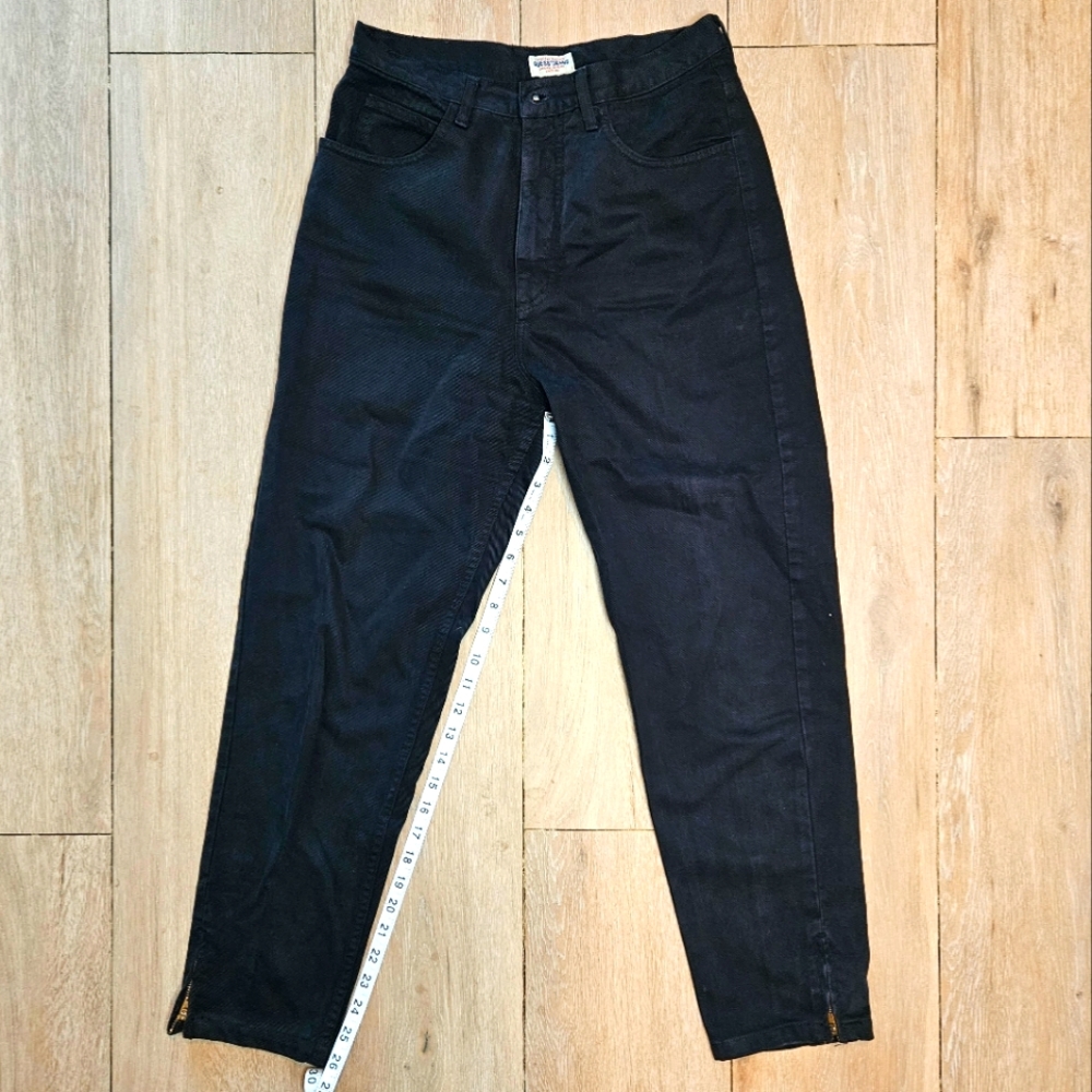 Vintage 80s Guess Jeans 31x25 Black Denim Straight Leg Jeans USA
